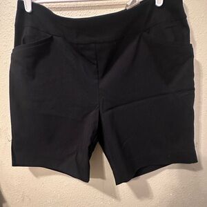Chico's Black High-Waist Ponte Shorts